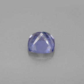 1.46캐럿 천연 바이올렛 블루 탄자나이트, 쿠션 컷, 6.5×6.5 mm, VS