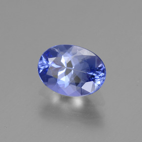 1.12캐럿 천연 파스텔 블루 탄자나이트, 타원형 컷, 7.8×5.7 mm, VVS-VS