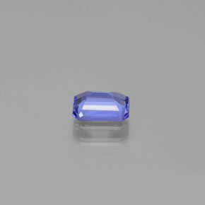 0.87캐럿 천연 바이올렛 블루 탄자나이트, 에메랄드 컷, 6.9×4.9 mm, VVS-VS