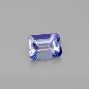 1.03캐럿 천연 바이올렛 블루 탄자나이트, 에메랄드 컷, 6.8×5.2 mm, VVS-VS