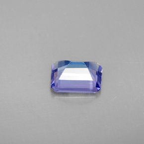 1.03캐럿 천연 바이올렛 블루 탄자나이트, 에메랄드 컷, 6.8×5.2 mm, VVS-VS