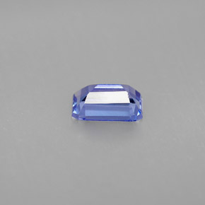 0.86캐럿 천연 바이올렛 블루 탄자나이트, 에메랄드 컷, 6.8×4.7 mm, VVS-VS