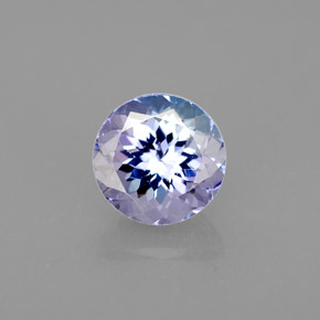 1.41캐럿 천연 바이올렛 블루 탄자나이트, 라운드 컷, 6.59 mm, VVS-VS