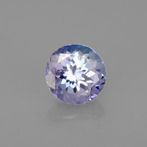1.41캐럿 천연 바이올렛 블루 탄자나이트, 라운드 컷, 6.59 mm, VVS-VS
