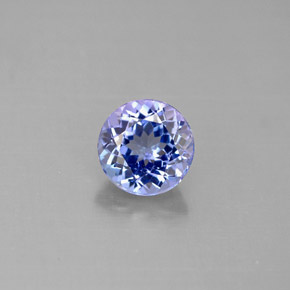1.27캐럿 천연 바이올렛 블루 탄자나이트, 라운드 컷, 6.59 mm, VVS-VS