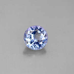 1.27캐럿 천연 바이올렛 블루 탄자나이트, 라운드 컷, 6.59 mm, VVS-VS