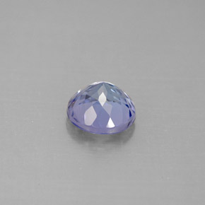 1.27캐럿 천연 바이올렛 블루 탄자나이트, 라운드 컷, 6.59 mm, VVS-VS