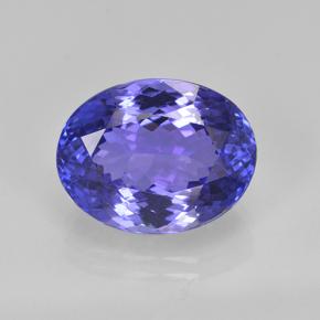 6.26캐럿 천연 강렬한 바이올렛 블루 탄자나이트, 타원형 컷, 12.7×9.9 mm, VVS