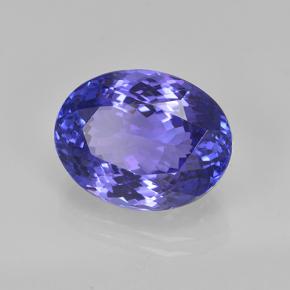6.26캐럿 천연 강렬한 바이올렛 블루 탄자나이트, 타원형 컷, 12.7×9.9 mm, VVS