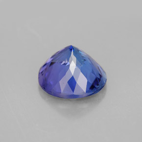 4.67캐럿 천연 바이올렛 블루 탄자나이트, 라운드 컷, 10.55 mm, VVS