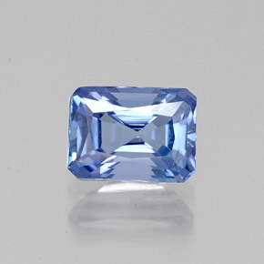1.21캐럿 천연 바이올렛 블루 탄자나이트, 에메랄드 컷, 7.2×5.3 mm, VVS-VS