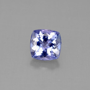 1.11캐럿 천연 바이올렛 블루 탄자나이트, 쿠션 컷, 6×5.8 mm, VVS