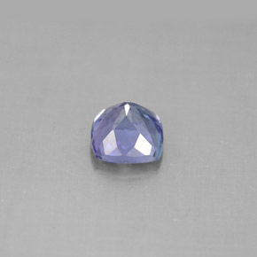 1.27캐럿 천연 바이올렛 블루 탄자나이트, 쿠션 컷, 6.2×6.2 mm, VVS-VS