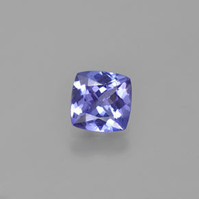 0.90캐럿 천연 바이올렛 블루 탄자나이트, 쿠션 컷, 6×6 mm, VVS