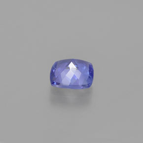 0.90캐럿 천연 바이올렛 블루 탄자나이트, 쿠션 컷, 6×6 mm, VVS