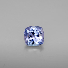 1.07캐럿 천연 바이올렛 블루 탄자나이트, 쿠션 컷, 6.1×6 mm, VVS