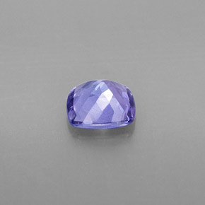 0.87캐럿 천연 바이올렛 블루 탄자나이트, 쿠션 컷, 6×6 mm, VVS