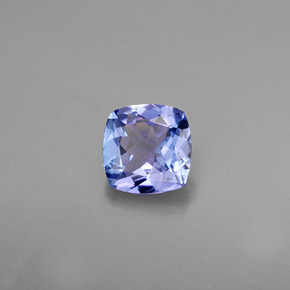 0.81캐럿 천연 바이올렛 블루 탄자나이트, 쿠션 컷, 6×5.9 mm, VVS