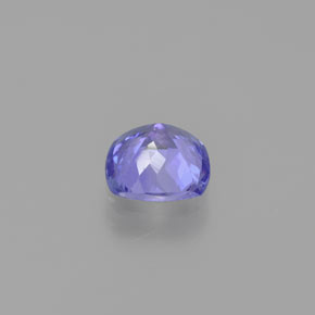0.91캐럿 천연 바이올렛 블루 탄자나이트, 쿠션 컷, 6.1×6.1 mm, VVS-VS