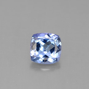 1.06캐럿 천연 바이올렛 블루 탄자나이트, 쿠션 컷, 6.1×6 mm, VVS