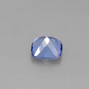 1.06캐럿 천연 바이올렛 블루 탄자나이트, 쿠션 컷, 6.1×6 mm, VVS