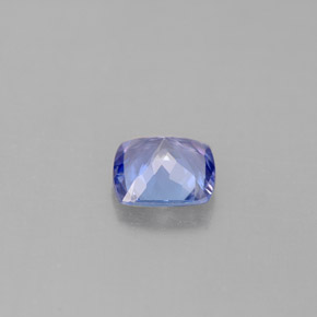 0.86캐럿 천연 바이올렛 블루 탄자나이트, 쿠션 컷, 6×5.9 mm, VVS