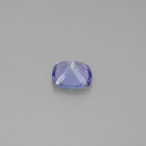 0.84캐럿 천연 바이올렛 블루 탄자나이트, 쿠션 컷, 6×6 mm, VVS
