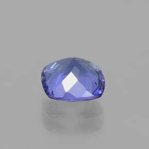 0.99캐럿 천연 바이올렛 블루 탄자나이트, 쿠션 컷, 6.1×6.1 mm, VVS