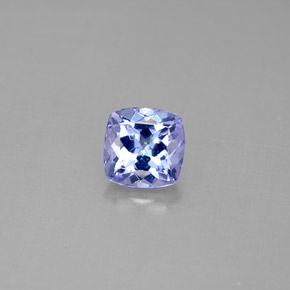 1.05캐럿 천연 바이올렛 블루 탄자나이트, 쿠션 컷, 6×6 mm, VVS