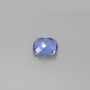 0.96캐럿 천연 바이올렛 블루 탄자나이트, 쿠션 컷, 6×6 mm, VVS