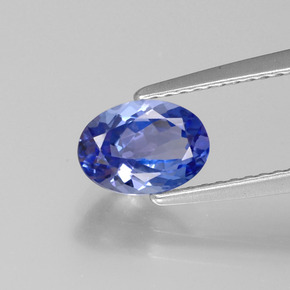 1.10캐럿 천연 바이올렛 블루 탄자나이트, 타원형 컷, 7.6×5.4 mm, VS