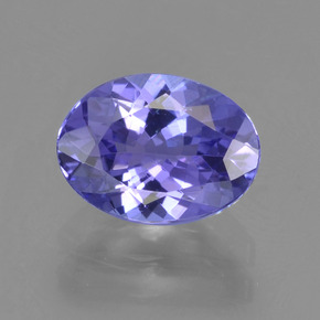 1.48캐럿 천연 푸르스름한 바이올렛 탄자나이트, 타원형 컷, 8×5.9 mm, VVS-VS