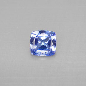 0.90캐럿 천연 바이올렛 블루 탄자나이트, 쿠션 컷, 6.1×5.9 mm, VS