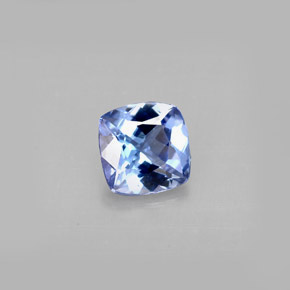 0.91캐럿 천연 바이올렛 블루 탄자나이트, 쿠션 컷, 6×6 mm, VS