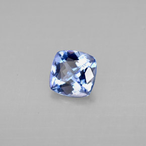 0.91캐럿 천연 바이올렛 블루 탄자나이트, 쿠션 컷, 6×6 mm, VS