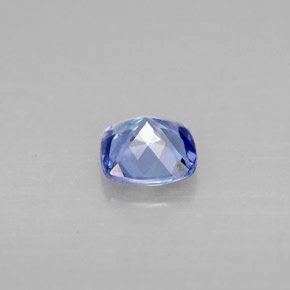 0.91캐럿 천연 바이올렛 블루 탄자나이트, 쿠션 컷, 6×6 mm, VS
