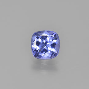 0.94캐럿 천연 바이올렛 블루 탄자나이트, 쿠션 컷, 5.8×5.8 mm, VS