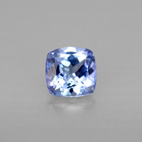 1.01캐럿 천연 바이올렛 블루 탄자나이트, 쿠션 컷, 6×6 mm, VVS-VS