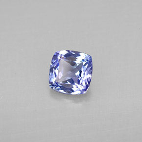 1.03캐럿 천연 바이올렛 블루 탄자나이트, 쿠션 컷, 6×5.9 mm, VVS-VS