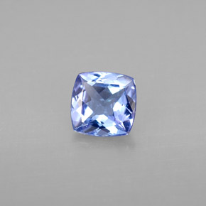 0.95캐럿 천연 바이올렛 블루 탄자나이트, 쿠션 컷, 6×6 mm, VVS-VS
