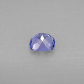 0.84캐럿 천연 바이올렛 블루 탄자나이트, 쿠션 컷, 5.9×5.8 mm, VVS