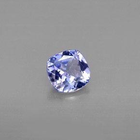 0.74캐럿 천연 바이올렛 블루 탄자나이트, 쿠션 컷, 5.7×5.6 mm, VVS