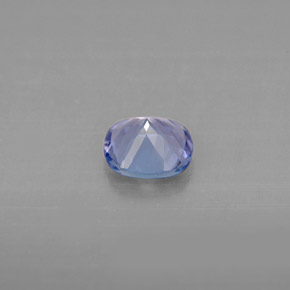 0.74캐럿 천연 바이올렛 블루 탄자나이트, 쿠션 컷, 5.7×5.6 mm, VVS