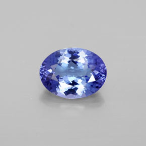 1.55캐럿 천연 바이올렛 블루 탄자나이트, 타원형 컷, 8.4×6.3 mm, VVS