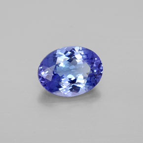 1.55캐럿 천연 바이올렛 블루 탄자나이트, 타원형 컷, 8.4×6.3 mm, VVS