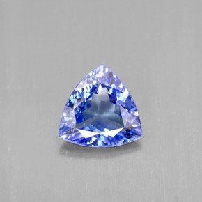 1.15캐럿 천연 바이올렛 블루 탄자나이트, 트릴리언, 7.2×7.2 mm, VVS-VS