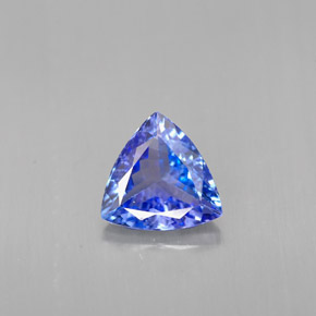 1.09캐럿 천연 바이올렛 블루 탄자나이트, 트릴리언, 7.2×6.9 mm, VVS-VS