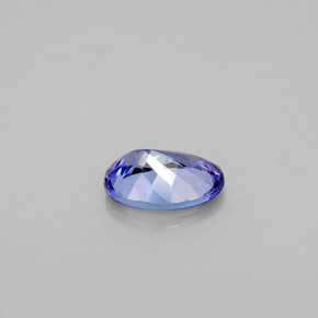 1.20캐럿 천연 바이올렛 블루 탄자나이트, 타원형 컷, 8.1×5.9 mm, VVS