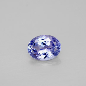 1.43캐럿 천연 바이올렛 블루 탄자나이트, 타원형 컷, 8.2×6.2 mm, VVS