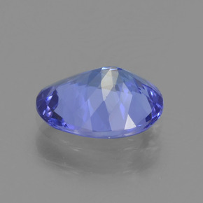 1.22캐럿 천연 바이올렛 블루 탄자나이트, 타원형 컷, 8.2×6.2 mm, VVS